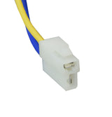 ZK2430-D-FS Control Module with 4-Wire Throttle Connector for Razor E200 (Versions 24+), featuring a detailed close-up of the white connector and attached cable.