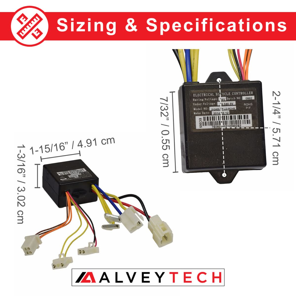 electrical bicycle controller zk2430-d-fs wiring diagram ZK2400-DP-FS Control Module with 4-Wire Throttle Connector for the Raz – Monster Scooter Parts