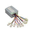 24 Volt 500 Watt Universal Speed & Voltage Controller with multiple colorful wires and connectors visible, designed for electric scooters, bikes, and go karts.