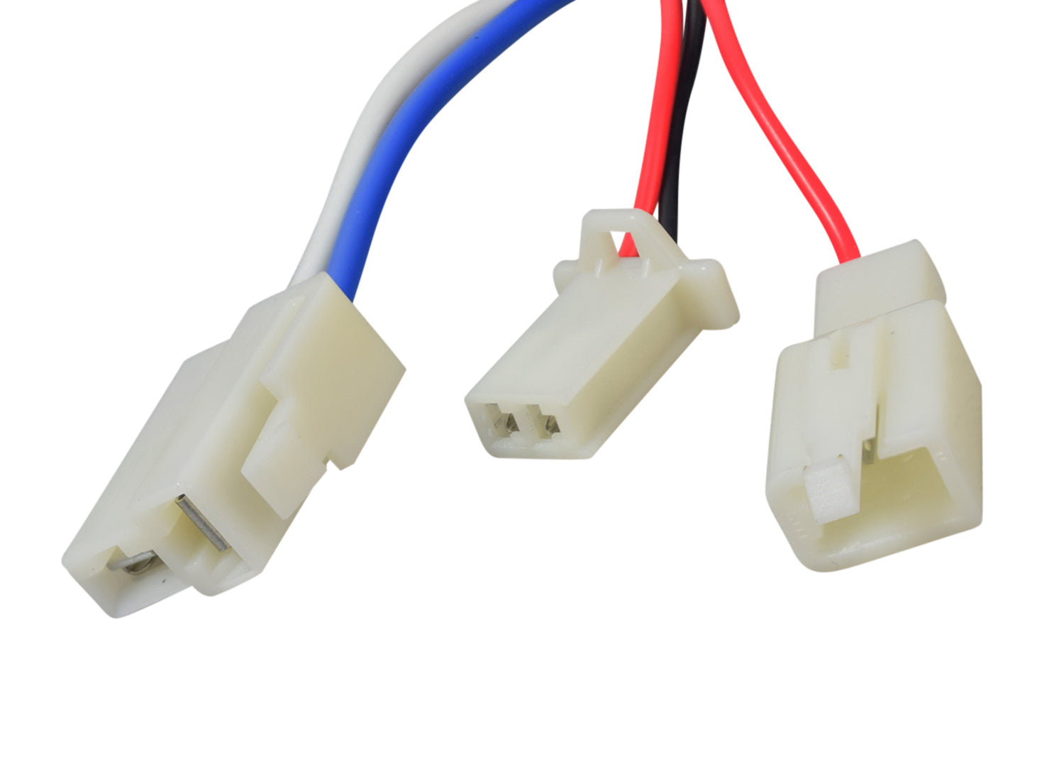 YK19F 24 Volt Controller for the Pulse Charger, showing a close-up of the white plastic connector with red and black wires, essential for the 3-wire throttle connection.