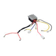 24 Volt YK20 V2.0 Controller for the Hyper HPR 350 Electric Motorcycle, showing a compact electrical device with multiple wires and connectors, crucial for the motorcycle's electronic functions.