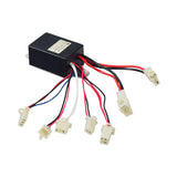 24 Volt TRE2423V Controller for the Pulse ATV Quad Ride-On, featuring a black box with visible red, white, and blue wires connected, essential for replacing a faulty control module in the ATV.