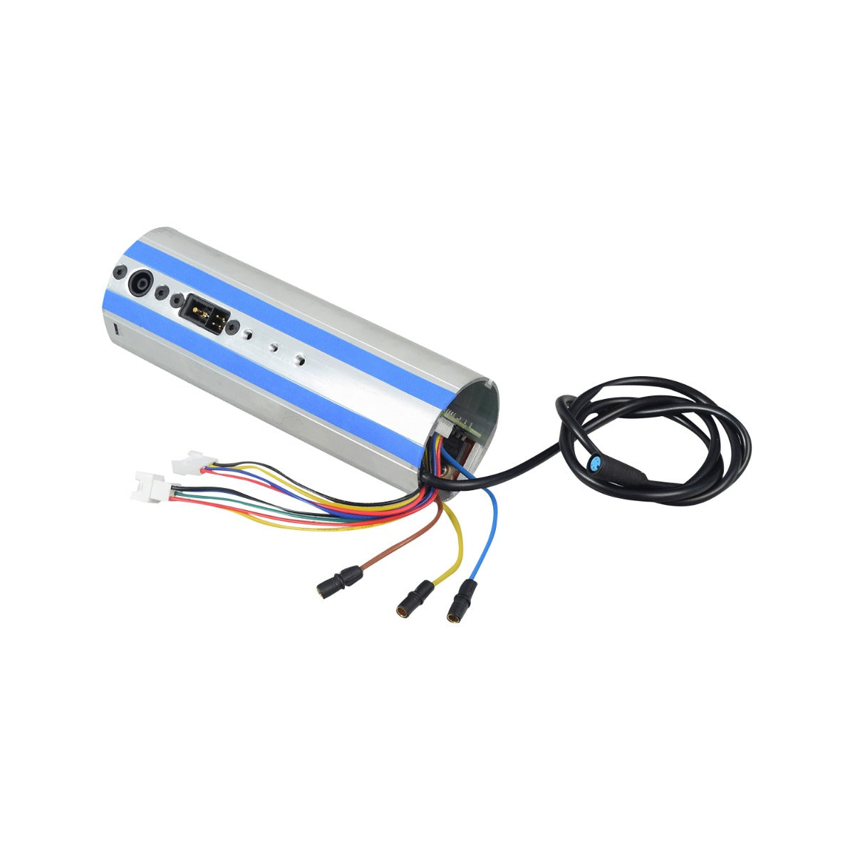 Control Module for the Ninebot ES1/ES1L Electric Scooter, featuring a silver rectangular device with wires and connectors, essential for seamless plug-and-play replacement.