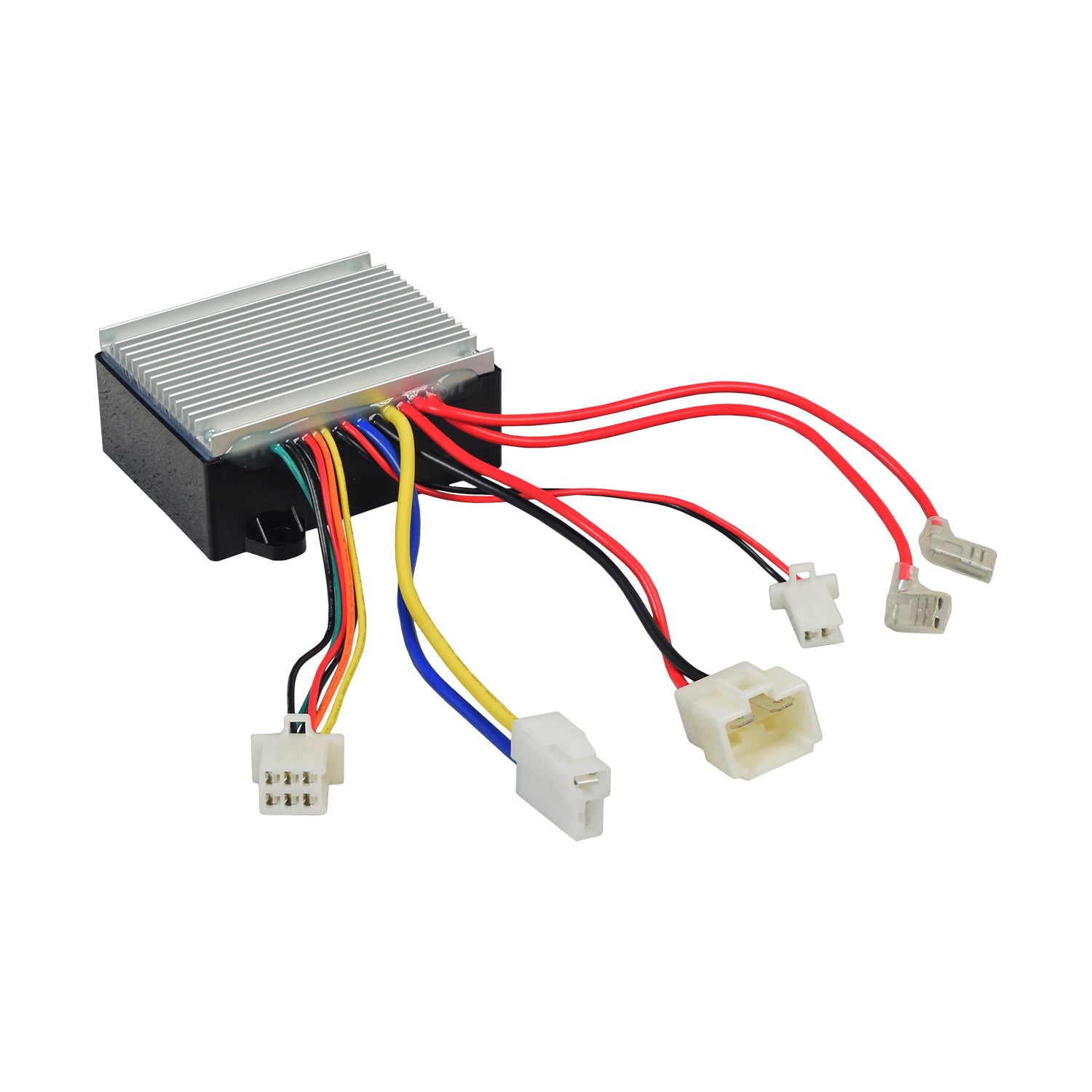 HB2430-TYD6K1-FS Control Module for Razor Crazy Cart (Versions 5+) & Crazy Cart DLX (Version 1+) showing a black box with colorful wires and connectors.