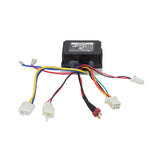 B-ZK2215-TYD6K1-ROHS 22 Volt Control Module with 6-Wire Throttle Connector for the Razor Drift Rider (Version 1+), showing a black box with colorful wires and connectors, essential for throttle functionality.