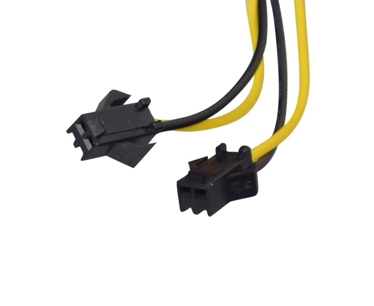 Close-up of the Control Module for the Swagtron EB6 Bandit Fat Tire Electric Bike, showing a black and yellow electrical connector attached to a cable.