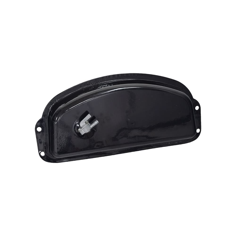 Fuel Gas Tank for 150cc - 250cc Hammerhead Off-Road® & Kandi Go-Karts (Blemished), featuring a black metal construction with holes, a metal handle, and a close-up of a valve.