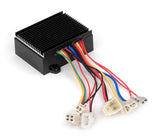 ZK2430D-FS Control Module & 4-Wire Throttle Combination for Razor MX350 (V9+) and MX400 (V33+), featuring a black box with colorful wires and connectors, ideal for replacing or upgrading your bike's controls.